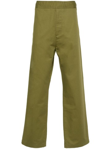 Moncler - cropped tapered trousers - men - Cotton - M - Green
