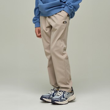 童裝 平織直筒長褲 - 米色