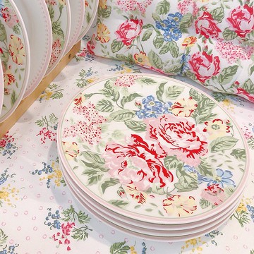 丹麥GreenGate Emmaline white 餐盤 20.5cm