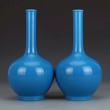 大清雍正孔雀藍膽式瓶古董古玩收藏真品復古瓷器老物件老貨