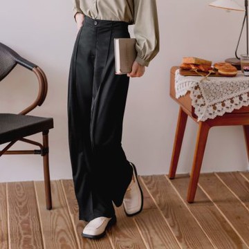 OB嚴選-實搭微彈車線美型寬褲《BA6476-》