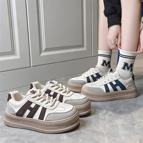 【Alice】雙色風尚厚底學生鞋運動鞋(鬆糕鞋/增高鞋/厚底鞋)