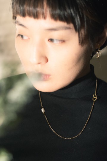 仲春之閣 | 藏書 黃銅拼接長項鏈