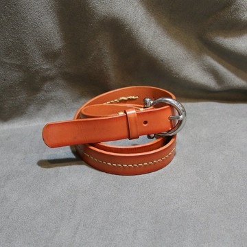 Back to Green-經典復古腰帶 橘色 縫線 bt-03 //vintage belt