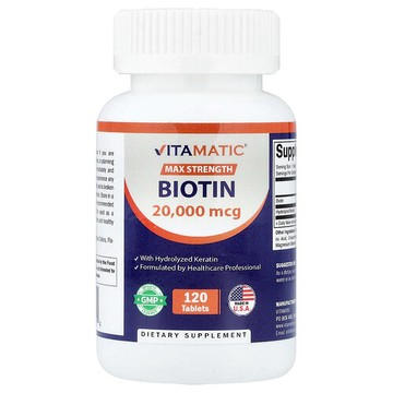 Vitamatic, 含水解角蛋白的生物維生素，120 片
