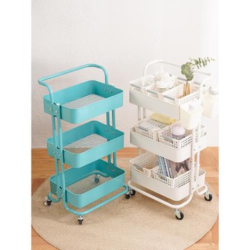 嬰兒置物架落地多層寶寶新生兒用品小推車置物架家用月子收納架