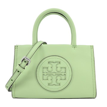 TORY BURCH ELLA BIO縫線皮革兩用托特包-迷你/薄荷綠