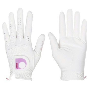JAMA GOLF e機能性女用高爾夫球手套組 雙手用  18號  白色  1雙