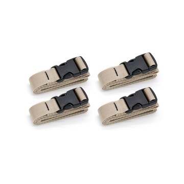 HUE Camping 露營用多用途扣環壓縮織帶 4入組  1m  米色