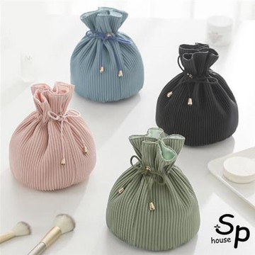 Sp house 極簡主張束口抽繩女用手拿包(4色可選)