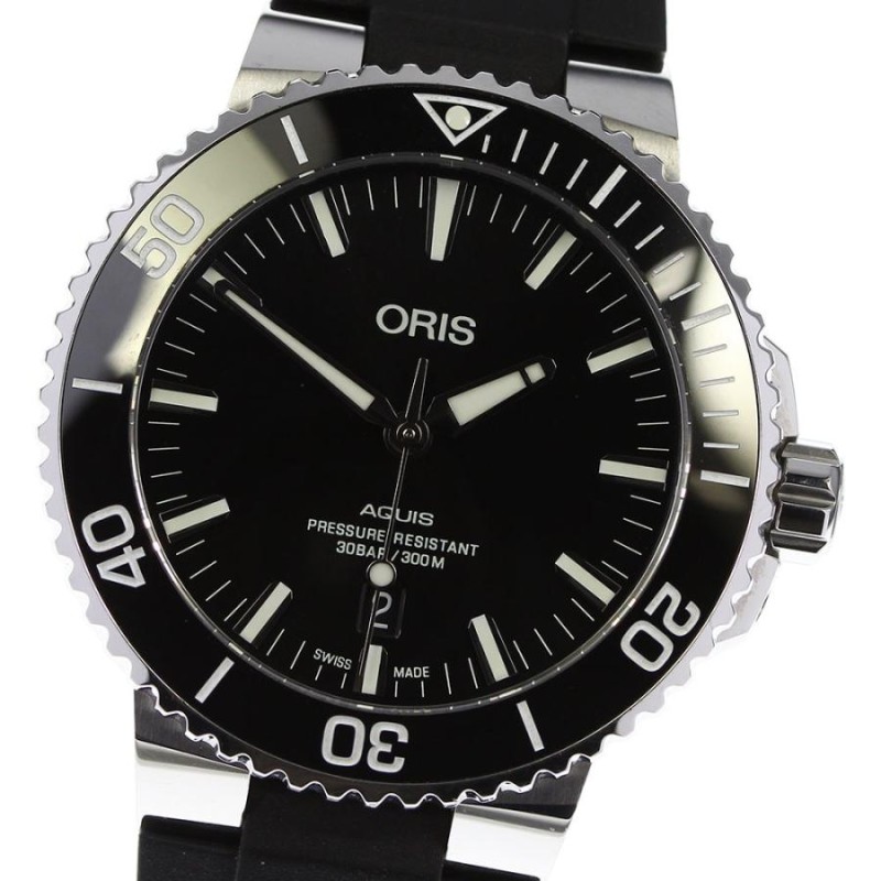 オリス ORIS アクイス デイト 01 733 7730 4134 SS 自動巻き メンズ 腕時計