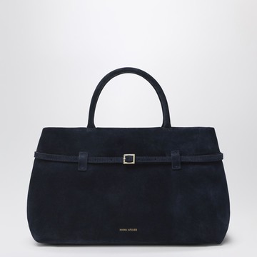 Le Cambon 35 dark blue suede bag