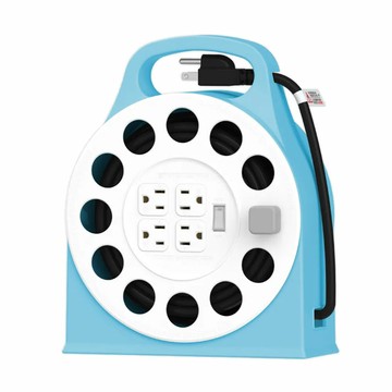 成電牌 多用途輪座式延長線 CT-7142 25尺(7.5m) 碧藍色