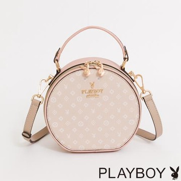 PLAYBOY - 圓筒斜背包 BALLERINA芭蕾兔系列 - 杏色