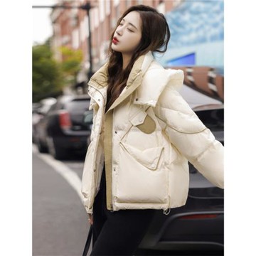 休閑短款流行羽絨服女2025冬季新款小個子拼色洋氣超好看加厚外套