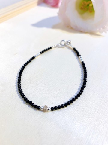 Ops Black Agate Silver - 黑瑪瑙/純銀/細緻/個性/紓壓/ 防小人