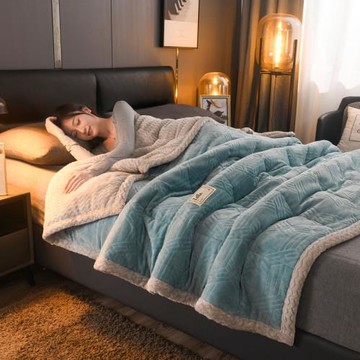 加厚保暖牛奶絨毛毯臥室蓋毯沙發午休毯空調絨禮品毯雙人毯被子