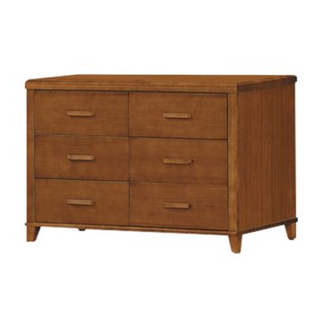 文創集 克朵3.9尺實木六抽斗櫃-117x50x76cm免組