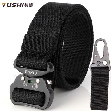 徒獅戶外帆布戰術腰帶男眼鏡蛇多功能休閑自動扣訓練尼龍工裝皮帶