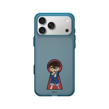 iPhone 17 Pro Max Clear (相機按鈕) 夜幕藍 - Detective Conan - 紅色鑰匙孔