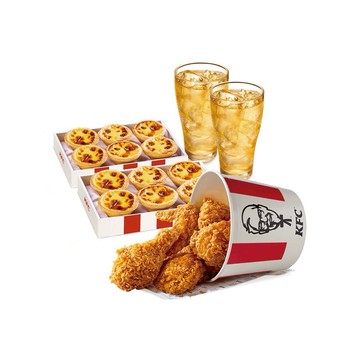 【肯德基】 咔啦脆雞5塊+2盒蛋撻禮盒 全家餐 好禮即享券