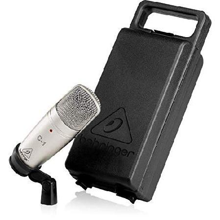 Behringer C-1 Professional Large-Diaphragm Studio Condenser Microphone ＆ BEHRINGER Audio Interface, 1x XLR TRS 1x 4