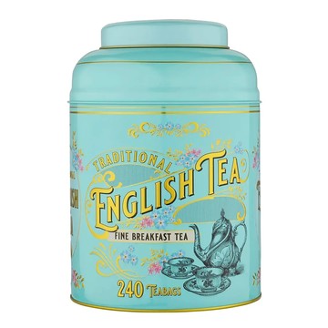 NEW ENGLISH TEAS 英式復古維多利亞豪華茶罐 混合英式早餐茶包 薄荷綠  2g  1罐  240包