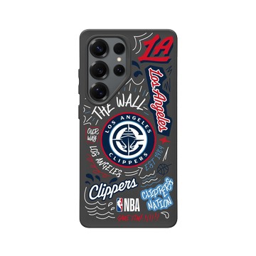 Galaxy S25 Ultra SolidSuit 黑 - NBA - 塗鴉系列-洛杉磯快艇 Los Angeles Clippers - Graffiti