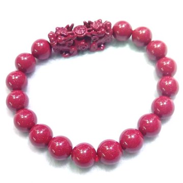 保真朱砂手鏈寶石手串項鏈紅水晶情侶民族首飾好運活血本命年禮物