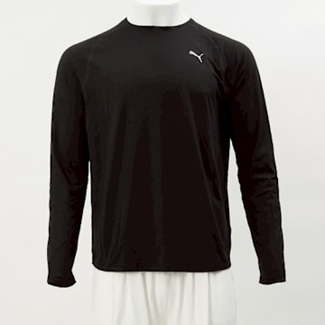 Puma 跑步系列 Cloudspun 男款 黑色 運動 休閒 圓領 薄長 T恤 歐規 長袖 52662801