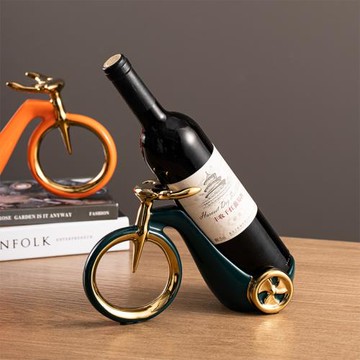 創意自行車陶瓷紅酒架客廳電視柜酒柜桌面擺件輕奢家居裝飾擺設