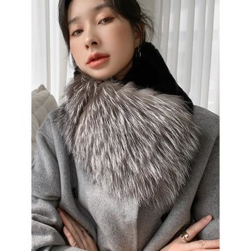 韓版雙面獺兔毛皮草毛毛圍巾狐貍毛氣質毛領子真毛圍脖女秋冬通用