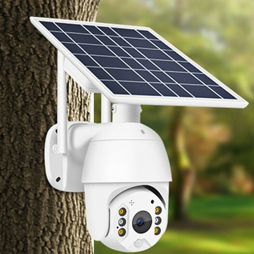 低功耗4G太陽能球機 戶外無電無網插卡手機遠程野外田地魚塘監控