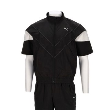 Puma 韓國線流行系列 男款 女款 黑色 中性 寬鬆 復古 廓型版型 風衣 短袖 外套 63427651