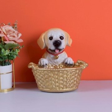 創意可愛狗狗鑰匙收納擺件家居客廳入戶玄關裝飾品小擺設喬遷禮物
