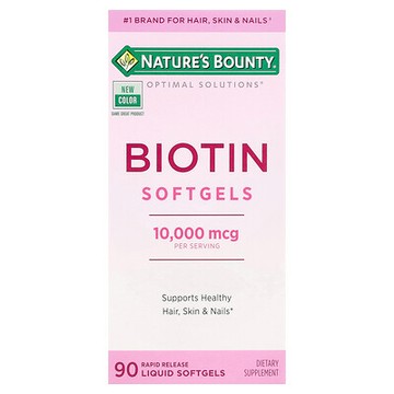Nature's Bounty, Optimal Solutions®,生物維生素軟膠囊，10000 微克，90 粒速釋液體軟膠囊
