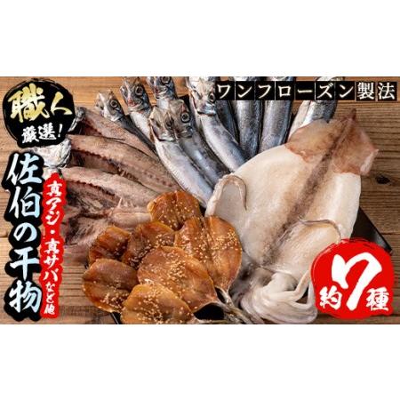 ふるさと納税 職人厳選干物セット (約7種) 干物 あじ 鯵 さば 鯖 丸干し みりん干し 開き 魚 海鮮 冷凍 詰め合わせ セット 大分県 佐伯市 【CL62.. 大分県佐伯市