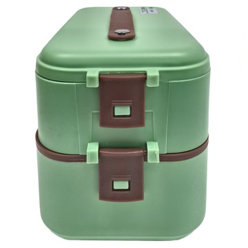 電便當盒 Set  不鏽鋼電熱飯盒  多種搭配不串味  綠色  1個