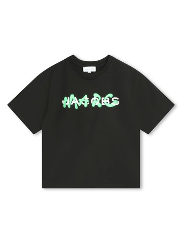 Marc Jacobs Kids - logo-print organic cotton T-shirt - kids - Cotton - 8 - Black