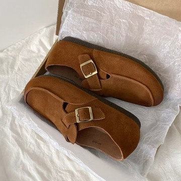 磨砂軟皮休閑樂福鞋121880C