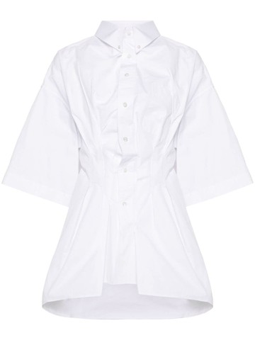 Maison Margiela - creased poplin fitted shirt - women - Cotton - 40 - White