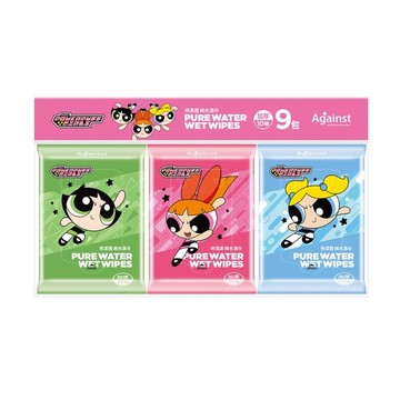 快潔適純水濕巾加厚10抽9包-飛天小女警