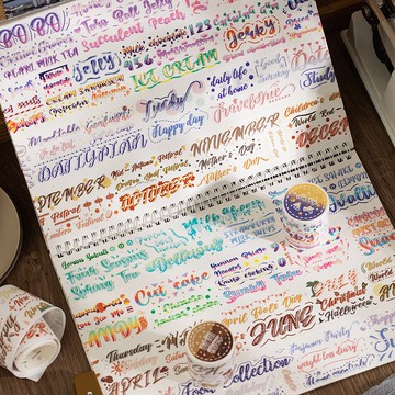 ❤NANI❤【分裝】生活碎片系列文字膠帶分裝膠帶和紙膠帶花體英文