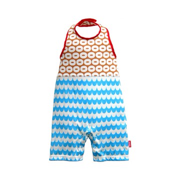 日本BIBPA露背式連身包屁衣-橢棕+藍