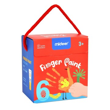 【OOYII吾憶】MiDeer 可水洗手指顏料組(6色/12色)｜生日禮物、兒童禮物、聖誕禮物｜