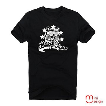 Minidesign-老虎戴墨鏡潮流設計短T 五色