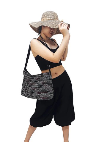 棉編織袋女士單肩包單肩包多色單肩包