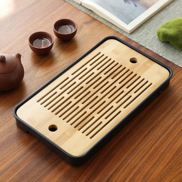 茶盤家用茶具托盤瀝水小型輕奢現代干泡盤客廳小茶臺排蓄兩用茶海