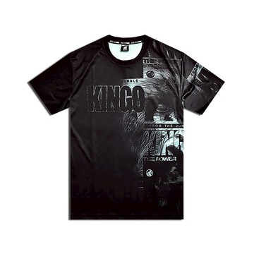 KINGO男款｜潮黑凹凸布T恤<2XL-6XL>513636｜官方直營