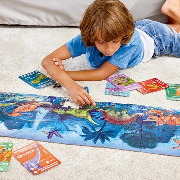 德國 Hape 恐龍夜光拼圖